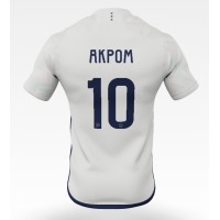 Camiseta Ajax Chuba Akpom #10 Segunda Equipación Replica 2023-24 mangas cortas
